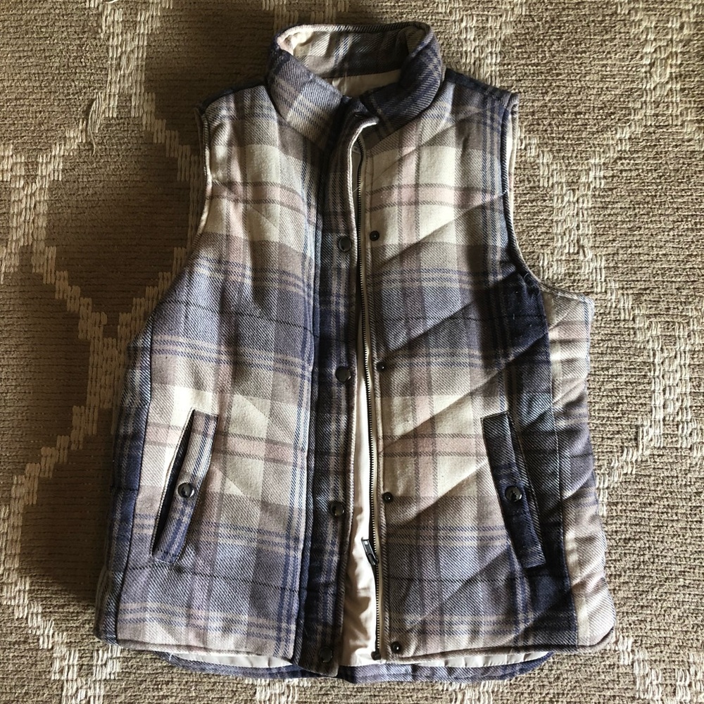Plaid Puffer Vest